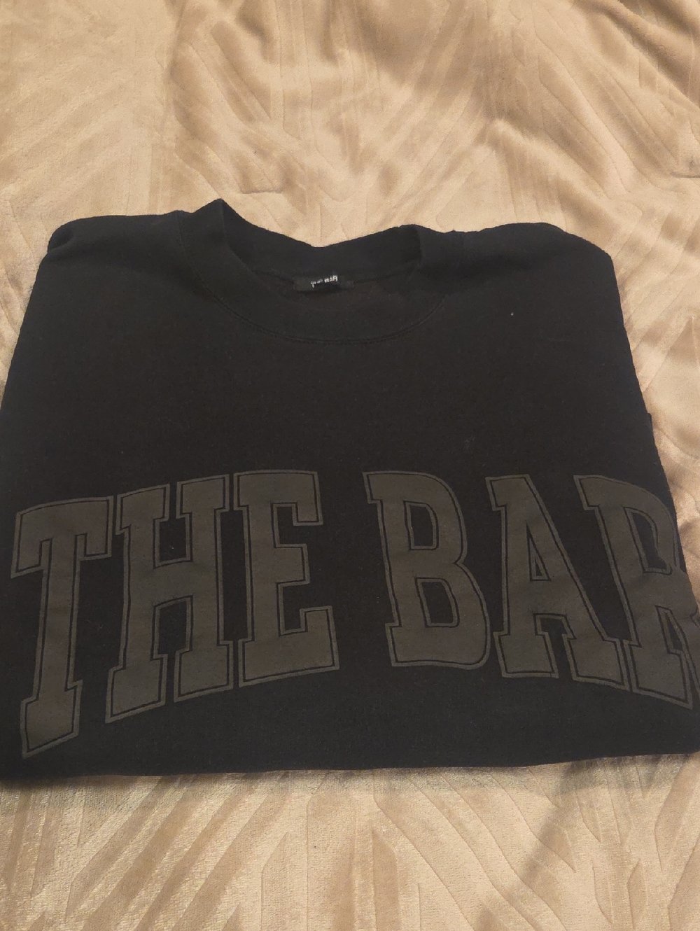 The Bar Black Sweatshirt with Tonal Logo